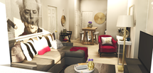 Online Designer Combined Living/Dining 3D Model