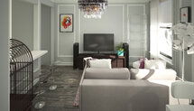 Online Designer Combined Living/Dining 3D Model