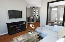 Online Designer Combined Living/Dining 3D Model