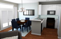 Online Designer Combined Living/Dining 3D Model