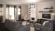 Online Designer Combined Living/Dining 3D Model