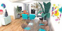 Online Designer Combined Living/Dining 3D Model