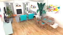 Online Designer Combined Living/Dining 3D Model
