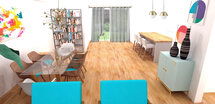 Online Designer Combined Living/Dining 3D Model