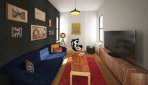 Online Designer Bedroom 3D Model