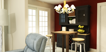 Online Designer Combined Living/Dining 3D Model