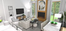 Online Designer Combined Living/Dining 3D Model