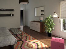 Online Designer Bedroom 3D Model