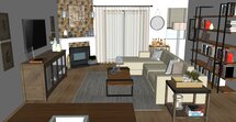 Online Designer Living Room 3D Model