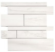 Online Designer Bathroom DreamStone Dolomite Snow Railroad Matte Porcelain Mosaic