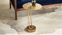 Online Designer Combined Living/Dining brass bird side table