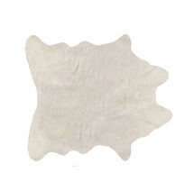 Online Designer Living Room Luxe Faux Cowhide Rug for Rustic and Western Decor | Low Pile Faux Fur Rug with Off White Cow Print | Cruelty-Free Fade Resistant Living Room Rugs | 5-1/4 x 7-1/2 ft