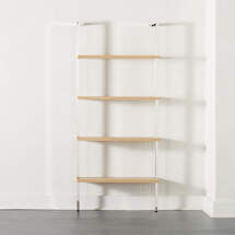 Online Designer Home/Small Office HELIX 70" BLEACHED OAK BOOKCASE