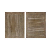 Online Designer Living Room A pair brown abstract art canvas Set of 2 brown wall painting 3d heavy texture brown wall art brown minimalist painting Wabi-Sabi Wall Art