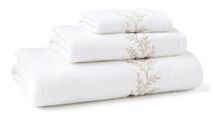 Online Designer Bathroom 3-Pc Willow Towel Set, Ivory