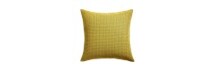 Online Designer Combined Living/Dining Liano Yellow Monochrome Pillow with Down-Alternative Insert 23"