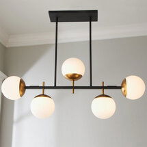 Online Designer Combined Living/Dining HARMONY GLOBES ISLAND CHANDELIER