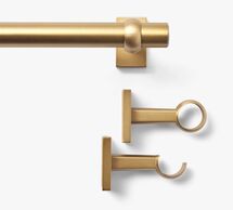 Online Designer Living Room Brass Curtain Rod & Wall Bracket