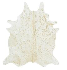 Online Designer Home Office Devore Metallic Cowhide (Ivory & Matte Gold)
