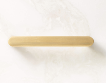 Online Designer Bathroom Curveaux Scored Brushed Brass Cabinet Handle 8''