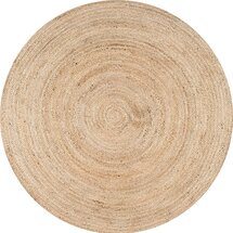 Online Designer Combined Living/Dining nuLOOM TAJT03 Handwoven Rigo Jute Rug, 8' Round, Natural
