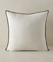 Online Designer Bedroom Carys Contrast Linen Pillow