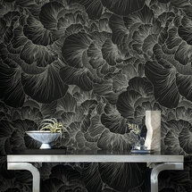 Online Designer Patio VENATION BLACK WALLPAPER