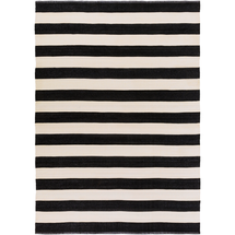 Online Designer Patio Black and White Rug