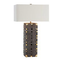 Online Designer Business/Office Gray Suede Lamp