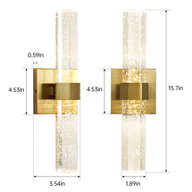 Online Designer Hallway/Entry Nazreen Crystal LED Wallchiere Dimmable Wall Light (Set of 2)