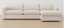 Online Designer Other Carmel Square Wide Arm Upholstered Sofa Chaise Sectional