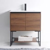 Online Designer Bathroom Fidela 30" Single Bathroom Vanity Set