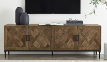 Online Designer Living Room Parquet 72" Reclaimed Wood Media Console