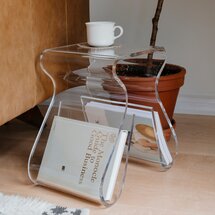 Online Designer Bedroom Acrylic Side Table w/ Storage