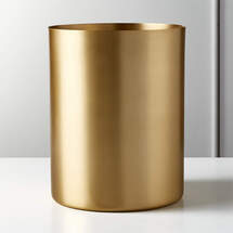 Online Designer Bathroom Elton Brushed Brass Wastebasket