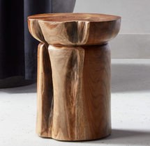 Online Designer Bathroom Teak Natural Round Bathroom Stool