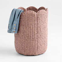 Online Designer Bedroom Bloom Wicker Lilac Purple Kids Hamper