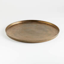 Online Designer Living Room Element Metal Antiqued Brass Tray