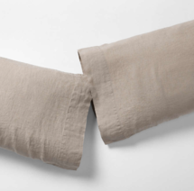 Online Designer Bedroom New Natural European Flax ™-Certified Linen Clay Taupe King Pillowcases, Set of 2