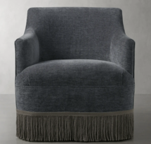 Online Designer Bedroom Savannah Swivel Chair with Fringe
