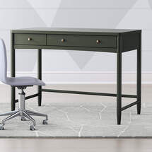 Online Designer Bedroom Hampshire Olive Green Wood 2-Drawer Kids Desk