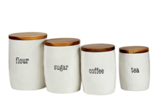 Online Designer Kitchen Certified International It's Just Words 4 Piece Kitchen Canister Set