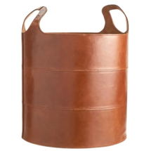 Online Designer Bedroom HAYES LEATHER STORAGE BASKETS
