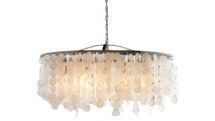 Online Designer Combined Living/Dining MODERN CAPIZ SHELL LINEAR CHANDELIER