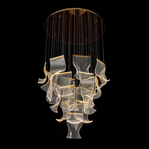 Online Designer Business/Office 24 - Light Steel Dimmable LED Tiered Chandelier
