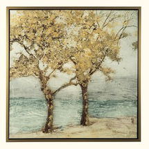 Online Designer Combined Living/Dining 'Baran' Framed Painting Print on Wrapped Canvas