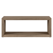 Online Designer Living Room Foxtrot Coffee Table With Shelf       Antiqued Gray Oak