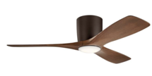 Online Designer Living Room 48" Kichler Volos Satin Bronze LED Ceiling Fan with Walnut Blades
