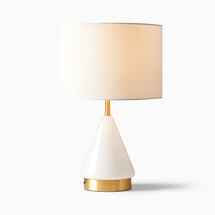 Online Designer Bedroom Metalized Glass USB Table Lamp (20")