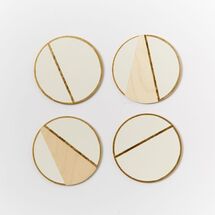 Online Designer Combined Living/Dining The Vintage Vogue Linea Coasters (Set of 4)